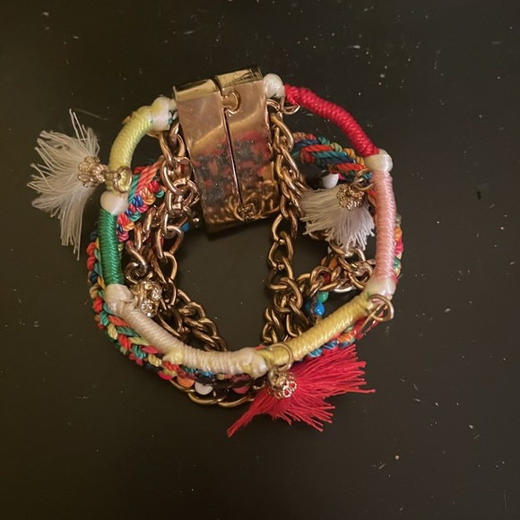 Colorful bangle threaded bracelet - Picture 6 of 6